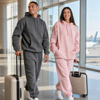 Unisex travel hoodies at the airport