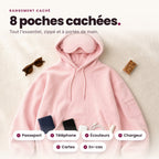 8 poches cachées pour passeport, téléphone, écouteurs et plus